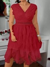 Акція на Сукня жіноча SHEIN GD-00207612 5XL Червона від Rozetka