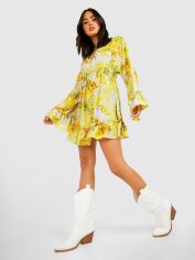 Акція на Сукня міні літня жіноча Boohoo GD-00188269 8 Жовта від Rozetka