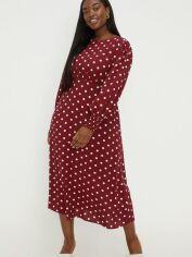 Акція на Плаття міді осіннє жіноче Dorothy Perkins GD-00187532 22 Бордове від Rozetka
