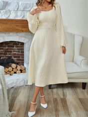 Акція на Сукня осіння жіноча SHEIN GD-00206205 L Біла від Rozetka