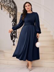 Акція на Сукня осіння жіноча SHEIN GD-00211317 1XL Темно-синя від Rozetka