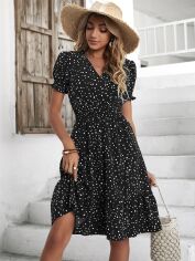 Акція на Плаття міді літнє жіноче SHEIN GD-00217324 M Чорне від Rozetka