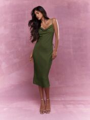 Акція на Сукня міді літня жіноча SHEIN GD-00190736 L Хакі від Rozetka