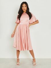 Акція на Сукня міді літня жіноча Boohoo GD-00187975 14 Пудра від Rozetka