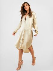 Акція на Сукня міді літня жіноча Boohoo GD-00188296 8 Бежева від Rozetka