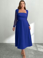 Акція на Сукня осіння жіноча SHEIN GD-00217070 4XL Синя від Rozetka