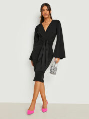 Акція на Плаття вечірнє міді осіннє жіноче Boohoo GD-00188048 8 Чорне від Rozetka