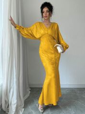 Акція на Сукня осіння жіноча SHEIN GD-00204865 L Золота від Rozetka