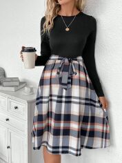 Акція на Сукня осіння жіноча SHEIN GD-00216775 M Комбінована від Rozetka