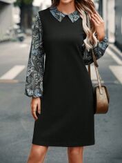 Акція на Сукня осіння жіноча SHEIN GD-00225515 XL Чорна від Rozetka