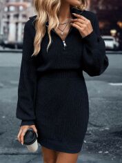 Акція на Сукня осіння жіноча SHEIN GD-00209376 L Чорна від Rozetka