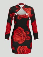 Акція на Сукня осіння жіноча SHEIN GD-00227307 2XL Комбінована від Rozetka