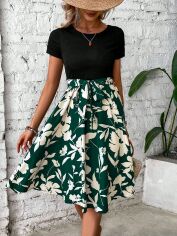 Акція на Сукня літня жіноча Shein GD-00227822 XL Зелена від Rozetka