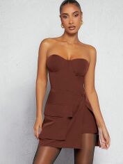 Акція на Плаття коротке літнє жіноче SHEIN GD-00201155 M Коричневе від Rozetka