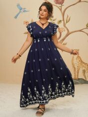 Акція на Сукня жіноча SHEIN GD-00210340 2XL Темно-синя від Rozetka