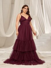 Акція на Сукня жіноча SHEIN GD-00216962 2XL Бордова від Rozetka