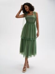 Акція на Сукня вечірня міді літня жіноча SHEIN GD-00196114 M Зелена від Rozetka