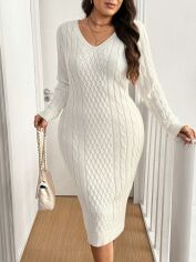 Акція на Сукня жіноча SHEIN GD-00202376 2XL Кремова від Rozetka