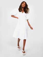 Акція на Сукня міді літня жіноча Boohoo GD-00187942 18 Біла від Rozetka