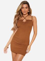 Акція на Сукня коротка літня жіноча Pretty Little Thing GD-00187449 16 Коричнева від Rozetka