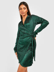 Акція на Плаття коротке осіннє жіноче Boohoo GD-00188207 10 Зелене від Rozetka