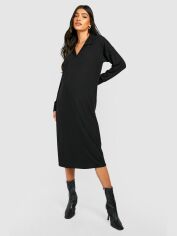 Акція на Плаття міді осіннє жіноче Boohoo GD-00188285 8 Чорне від Rozetka