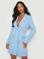 Акція на Плаття вечірнє коротке осіннє жіноче Boohoo GD-00188477 6 Синє від Rozetka