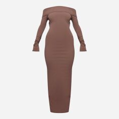 Акція на Сукня довга осіння жіноча Pretty Little Thing GD-00188799 8 Світло-коричнева від Rozetka