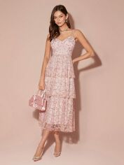 Акція на Сукня осіння жіноча SHEIN GD-00208978 L Рожева від Rozetka