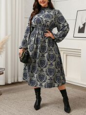 Акція на Сукня осіння жіноча SHEIN GD-00204329 2XL Синя від Rozetka