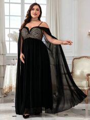 Акція на Сукня осіння жіноча SHEIN GD-00207507 1XL Чорна від Rozetka