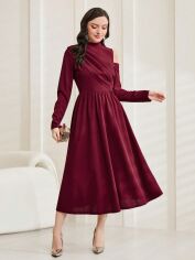 Акція на Сукня осіння жіноча SHEIN GD-00202239 XL Бордова від Rozetka