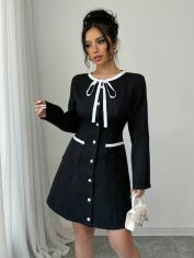 Акція на Сукня літня жіноча Shein GD-00205544 XL Чорно-біла від Rozetka