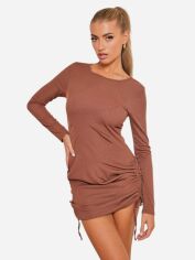 Акція на Сукня-футболка коротка осіння жіноча Pretty Little Thing GD-00187768 10 Коричнева від Rozetka