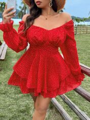 Акція на Сукня осіння жіноча SHEIN GD-00205789 1XL Червона від Rozetka