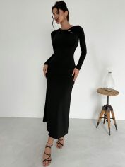 Акція на Сукня осіння жіноча SHEIN GD-00203346 L Чорна від Rozetka