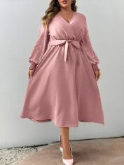 Акція на Сукня осіння жіноча SHEIN GD-00207545 1XL Рожева від Rozetka