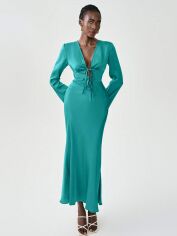 Акція на Сукня осіння жіноча SHEIN GD-00208499 L Темно-зелена від Rozetka