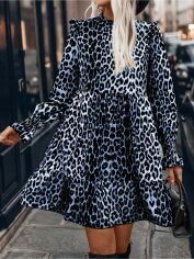 Акція на Плаття коротке осіннє жіноче SHEIN GD-00217695 XL Синє від Rozetka