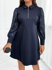 Акція на Сукня осіння жіноча SHEIN GD-00206023 3XL Темно-синя від Rozetka