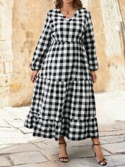 Акція на Сукня осіння жіноча SHEIN GD-00209270 1XL Комбінована від Rozetka