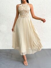 Акція на Сукня жіноча SHEIN GD-00206680 L Кремова від Rozetka