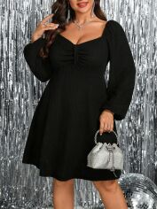Акція на Сукня осіння жіноча SHEIN GD-00213340 1XL Чорна від Rozetka