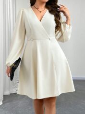 Акція на Сукня осіння жіноча SHEIN GD-00214311 1XL Кремова від Rozetka