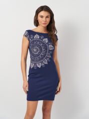 Акція на Сукня-футболка коротка літня жіноча Desigual 10003.1 S (42) Синя від Rozetka