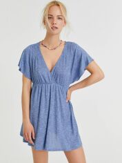 Акція на Сукня коротка літня жіноча Pull & Bear XAZ475870GGTX L Синя від Rozetka