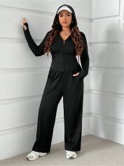 Акція на Спортивний костюм Жіночий SHEIN GD-00222620 4XL Чорний від Rozetka