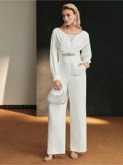 Акція на Комбінезон жіночий SHEIN GD-00202590 L Білий від Rozetka