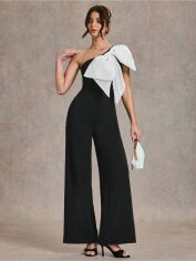 Акція на Комбінезон жіночий SHEIN GD-00227104 L Чорний з білим від Rozetka