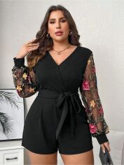 Акція на Комбінезон жіночий SHEIN GD-00225860 0XL Чорний від Rozetka